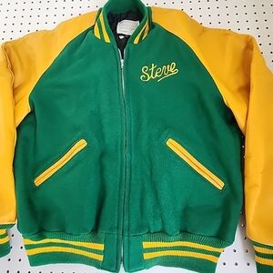 Vtg 60s 70s Rough Riders Inc Varsity Jacket 42 Leather Wool Motorcycle Club